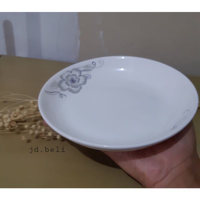 PIRING KERAMIK TEBAL KOREA 18CM PREMIUM QUALITY/PIRUNG CANTIK MOTIF BUNGA BATIK/PIRING KOREA/PIRING 