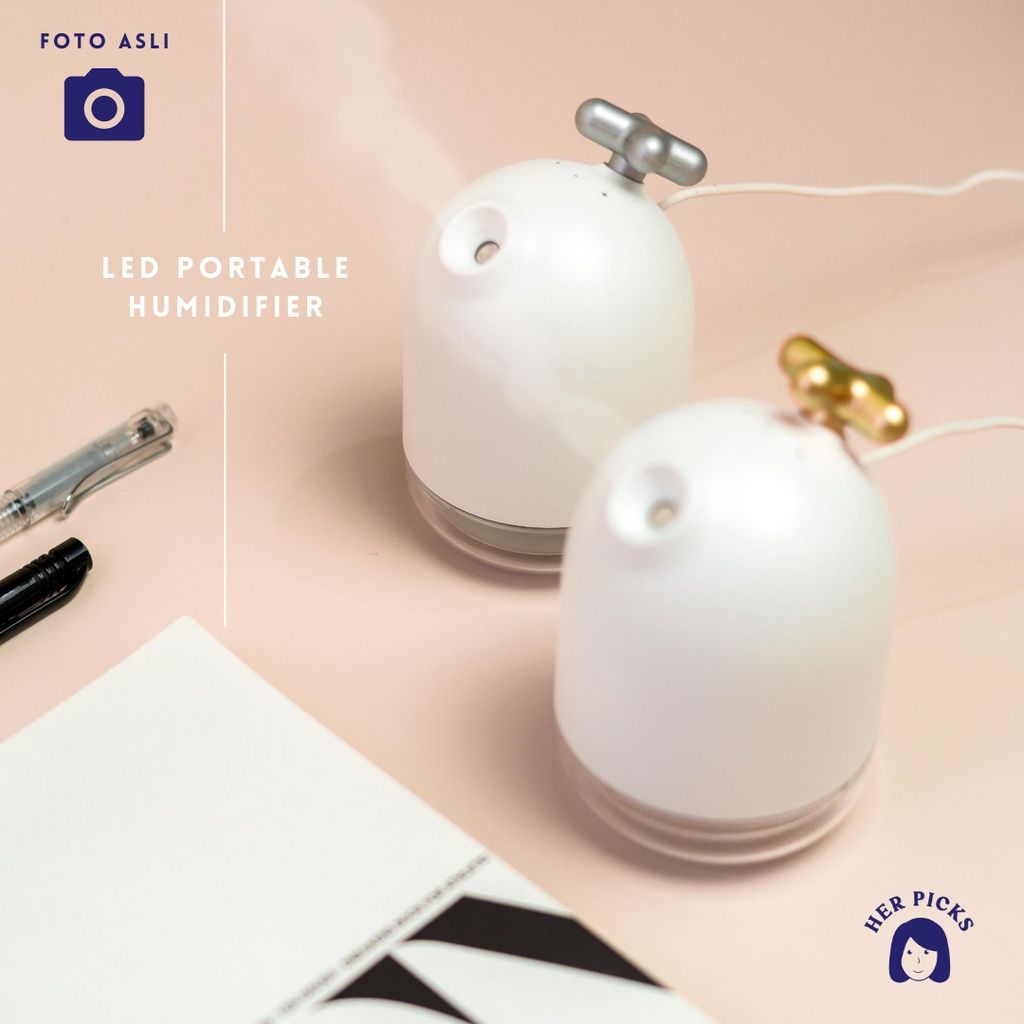 Janpim Portable Humidifier Diffuser Lampu LED Diffuser Mini Humidifier Mini