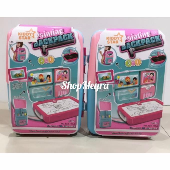 

Kiddy Star Painting Backpack Pink / Green - Alat Lukis Anak