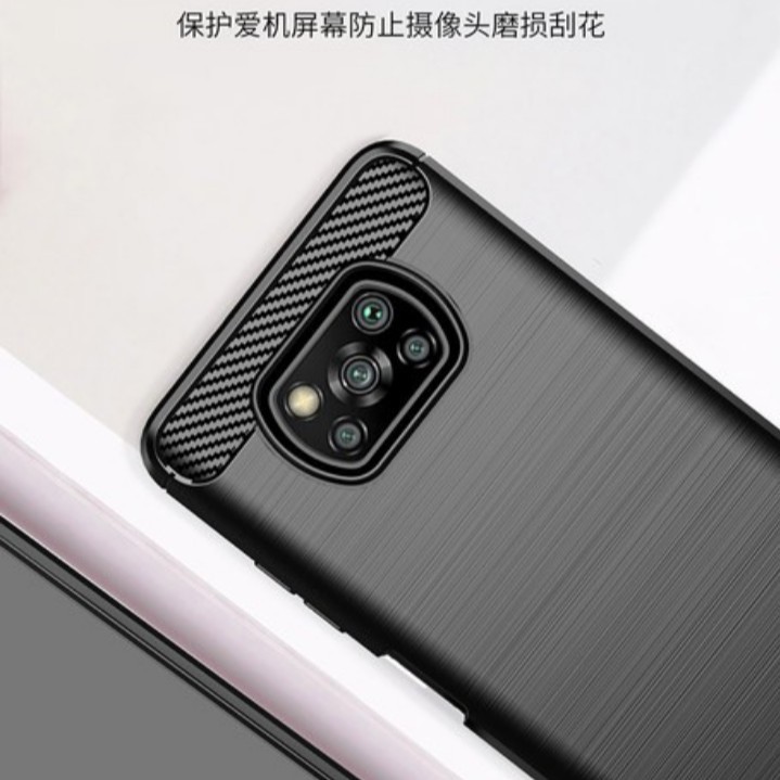 XIAOMI POCO X3 POCO M3 REDMI 9T Silicon Carbon Slim Fit Soft Case Premium