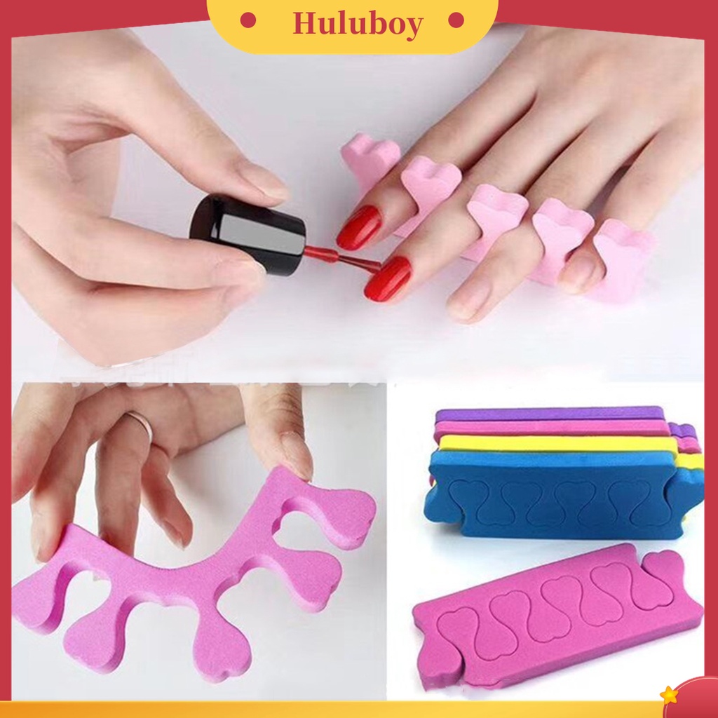 Huluboy Huluboy♡ 100 Pasang / Set Spons Pemisah Jari Kaki Anti Gores Untuk Pedicure