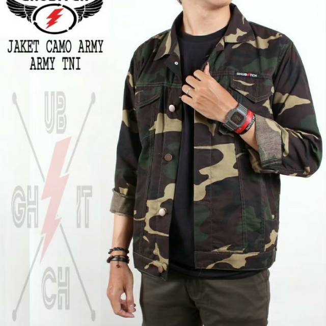JAKET SEMI PARKA ARMY DISTRO PRIA DEWASA