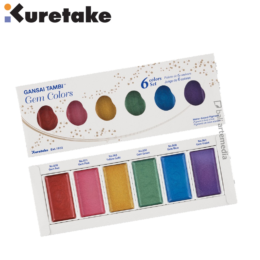 Kuretake Gansai Tambi 6 Color Set Gem 6