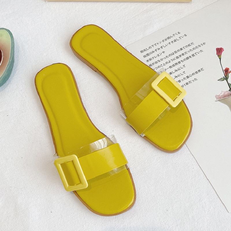 lemon yellow sandals