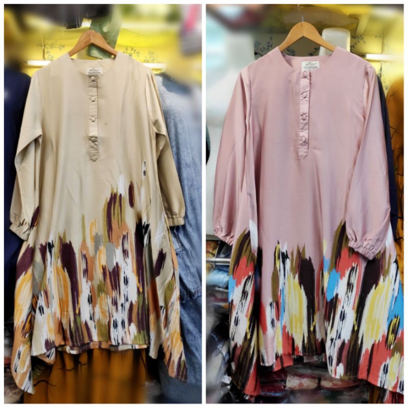 Long tunik wanita kancing depan busui import