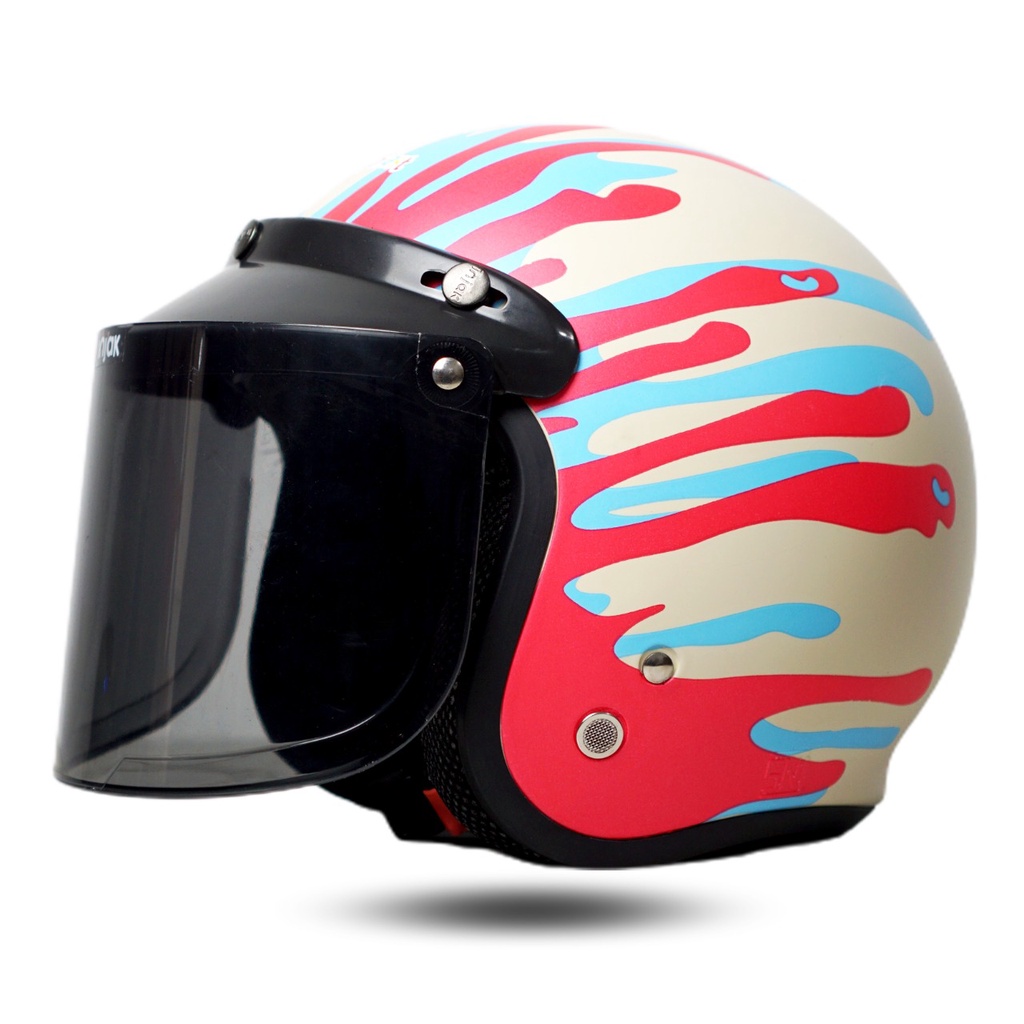 Helm Retro SNI Dewasa Br01 Splash Terbaru