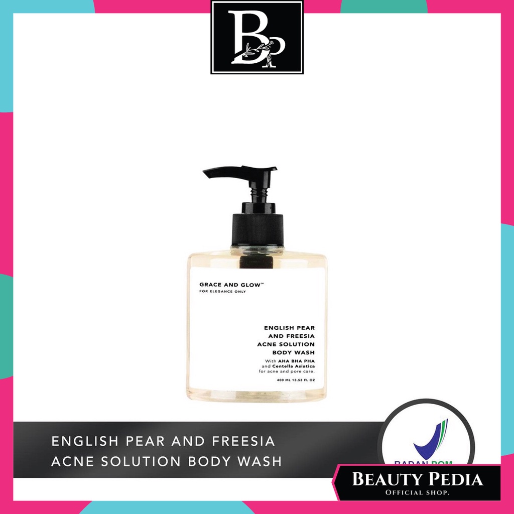 ✨ Beauty Pedia ✨ Grace and Glow English Pear and Freesia Anti Acne Solution Body Wash