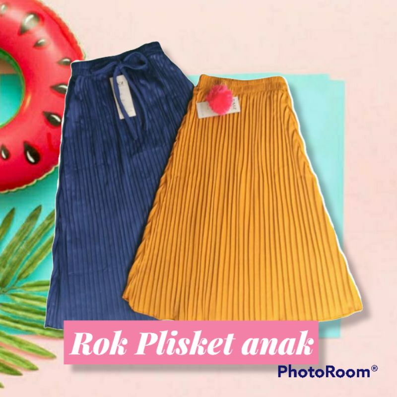 ROK PLISKET ANAK / ROK ANAK POM POM