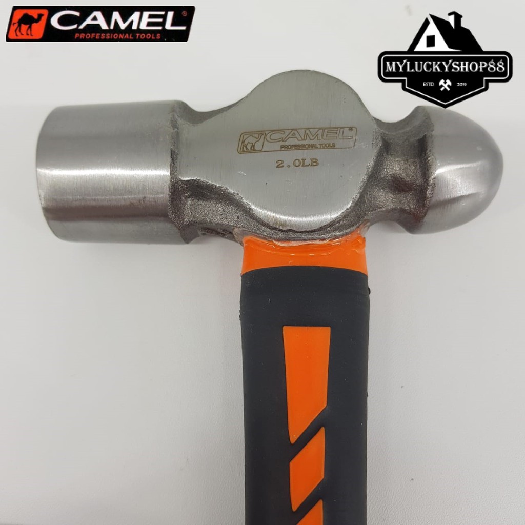 Camel Palu Konde 2LB Ball Pein Hammer Rubber Grip Karet 2 LB