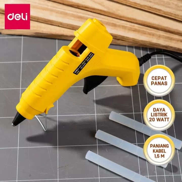 

Deli | Mesin Lem Tembak (Hot Melt Glue Gun) | 20 Watt | A50061
