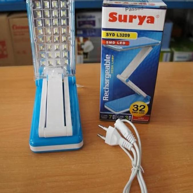 SURYA lampu meja belajar anak portable charge 32 LED