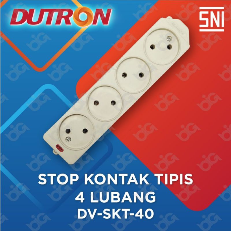 STOP KONTAK TIPIS 4 LUBANG DUTRON DV-SKT-40 COLOK COLOKAN SAMBUNGAN LISTRIK KUNINGAN ASLI 4 LOBANG TANPA KABEL