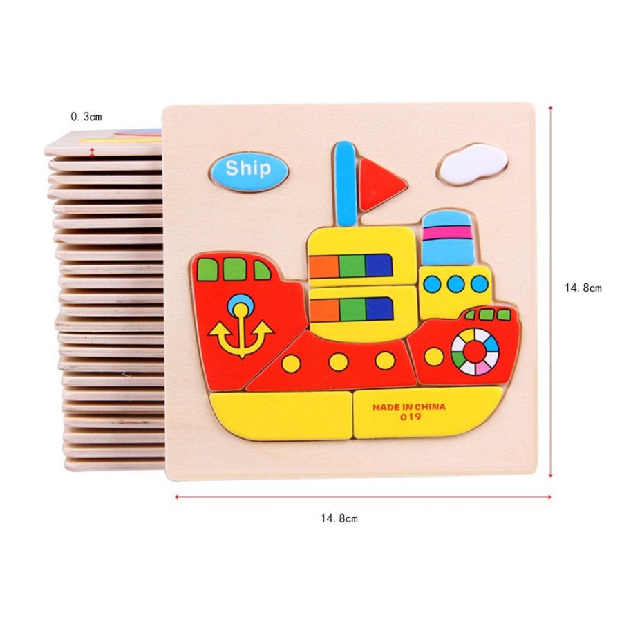 Puzzle edukasi anak kayu wooden Jigsaw Educational