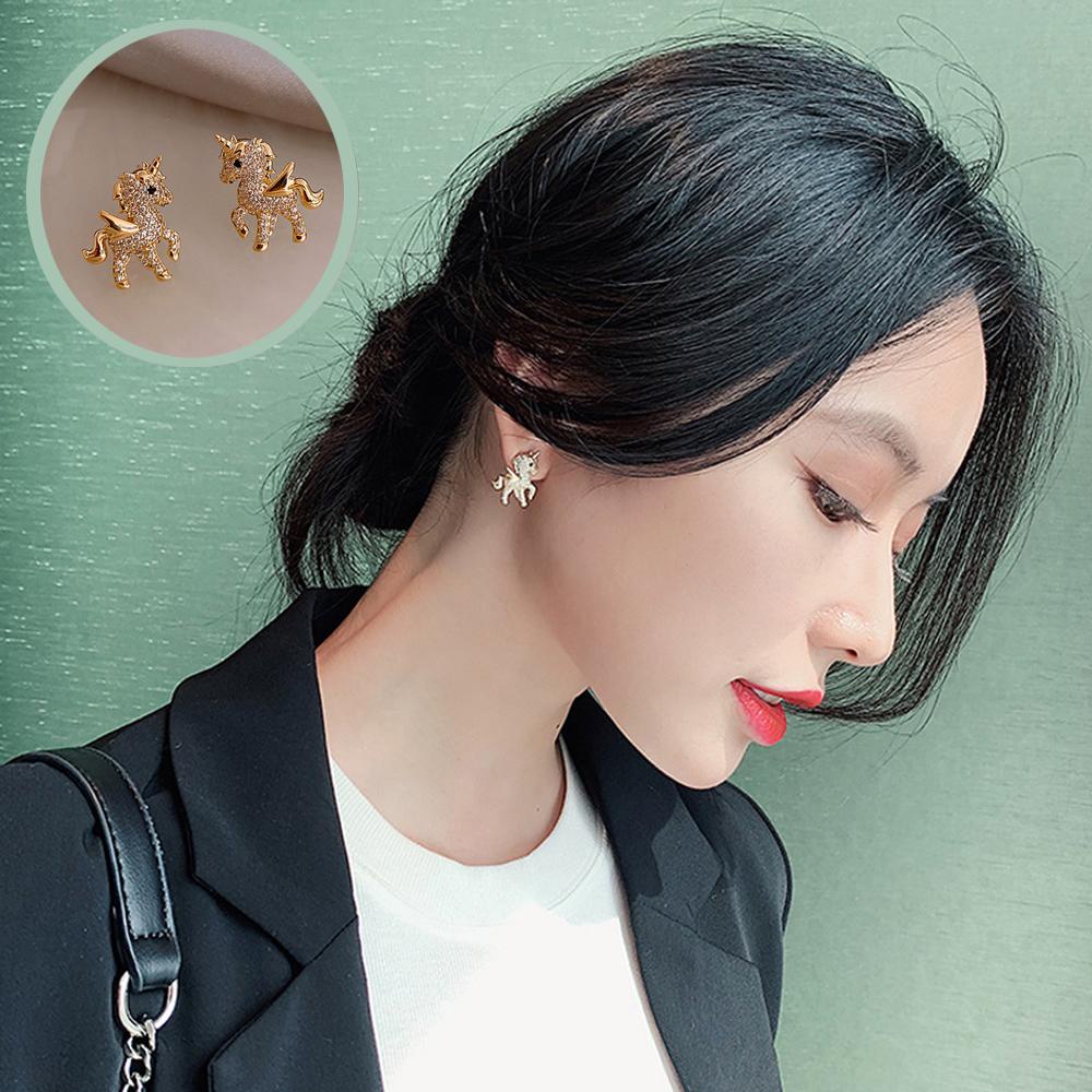 Augustina Stud Earrings Temperamen Indah Emas Lucu Manis Paduan Fashion Perhiasan