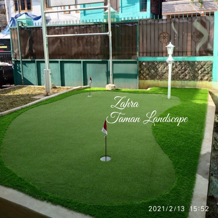 Pembuatan Lapangan Mini Golf Sintetis