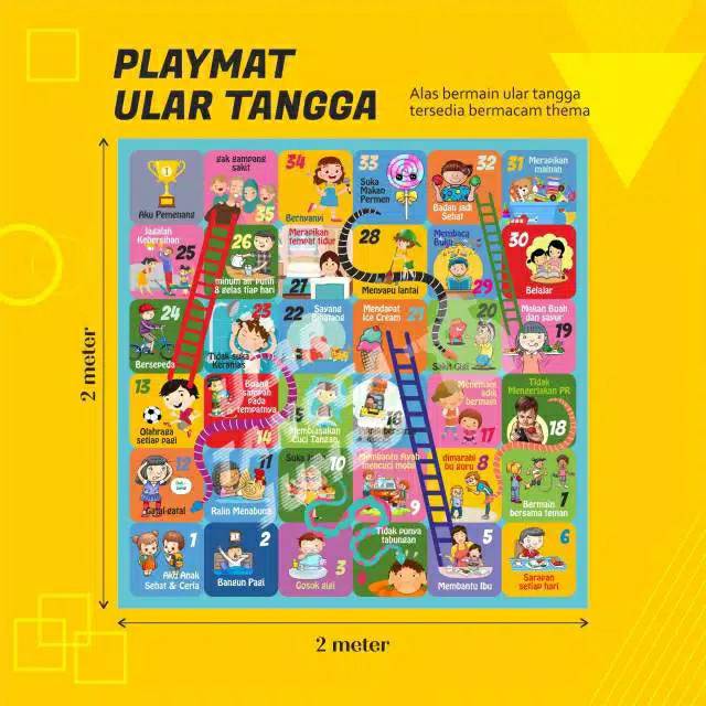 Playmat ular tangga/ular tangga jumbo/karpet ular tangga mainan edukasi terlaris