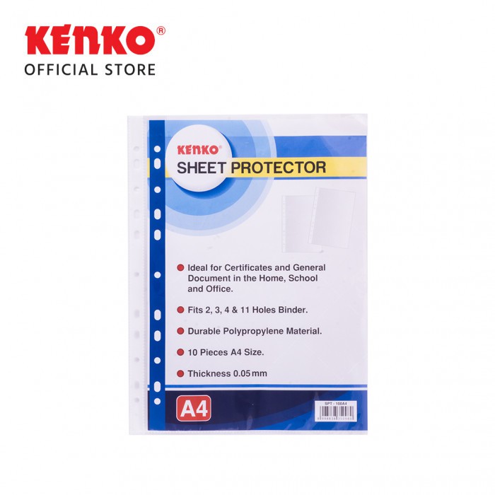 

KENKO SHEET PROTECTOR SPT100-A4 CLEAR / 1 PACK