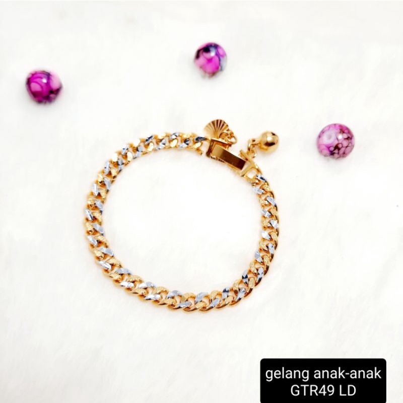 Gelang sisik naga anak lapis emas anti karat / Gelang Anak Mix Premium / GTR49 LD