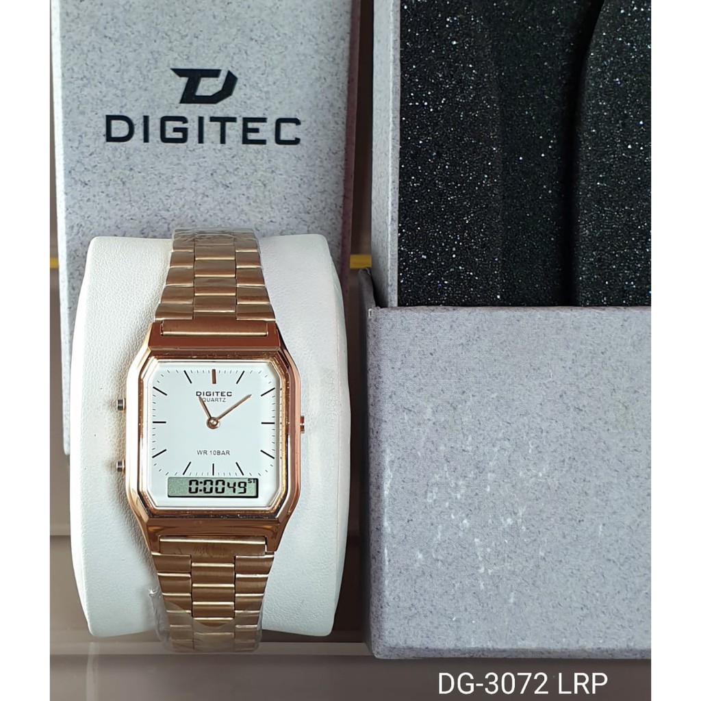 JAM DIGITEC WANITA DUAL TIME STANLESS ORIGINAL