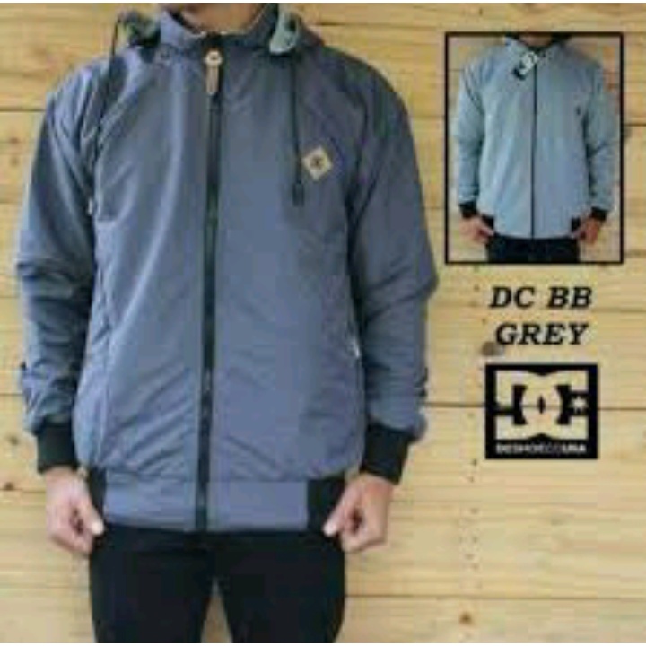 Marlin Store Jaket Pria Bb Dc Bolak Balik Taslan Parasut Cowok Bahan Waterprof