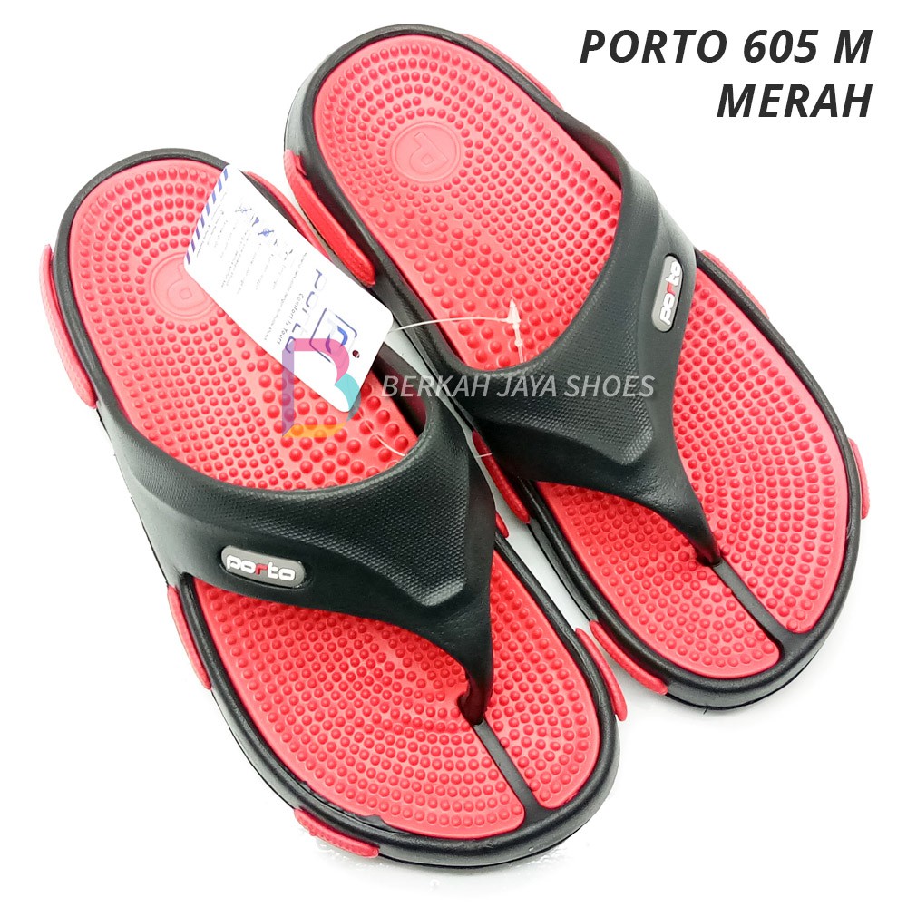 Sandal Karet Pria / Sandal Jepit Karet Pria Porto 605 M Varian Warna Random