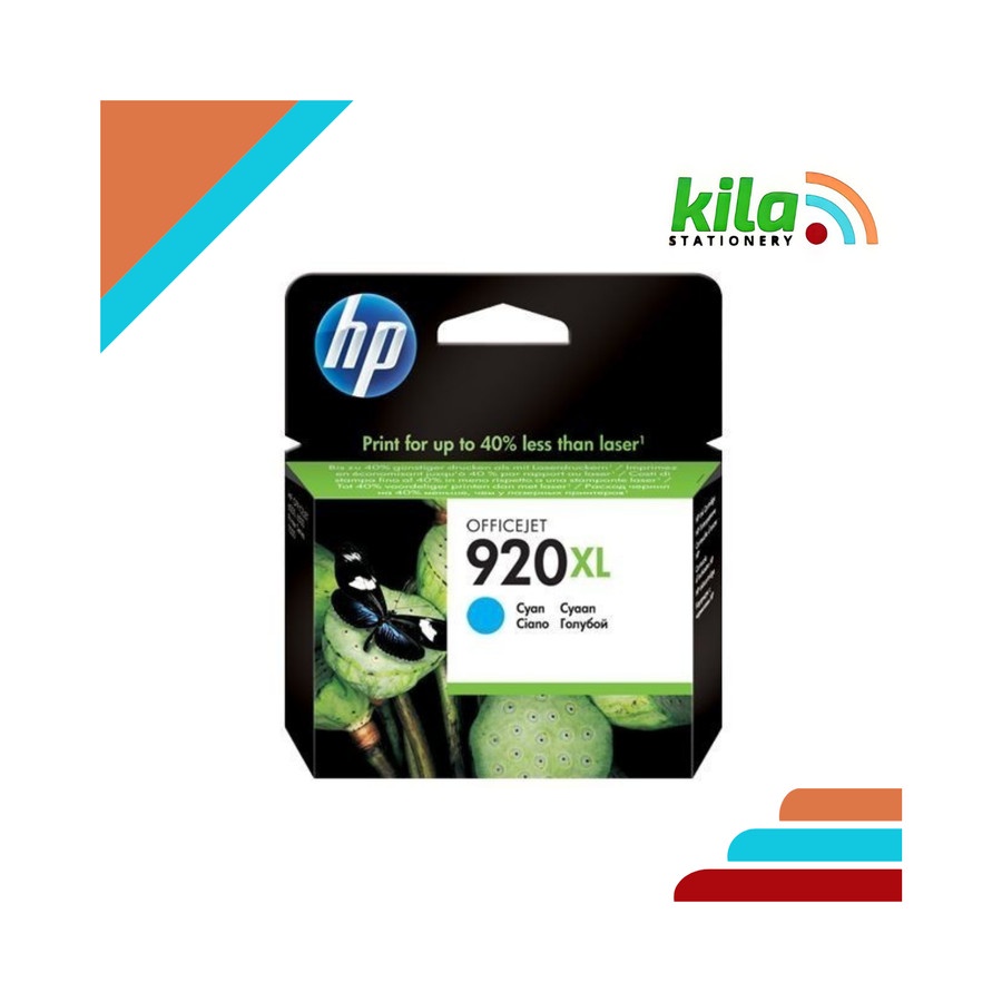 Tinta HP 920 XL Cyan = HP Officejet 6000, 6500, 6500A, 7000, 7500A