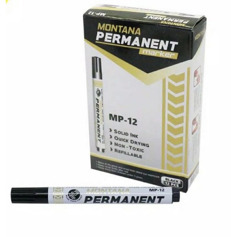 

Spidol permanent Montana hitam ecer 1pcs