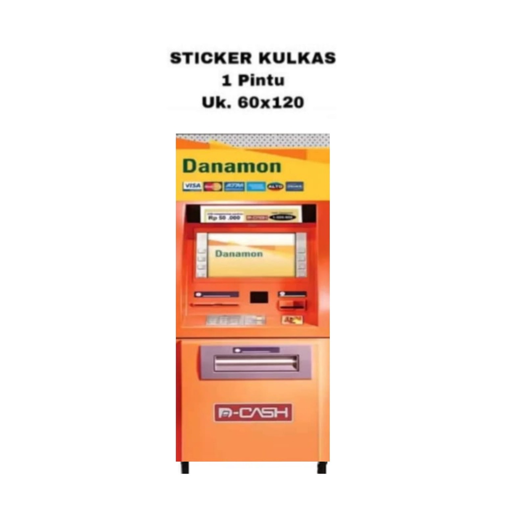 Sticker Kulkas 1Pintu Motif Dana*** ATM
