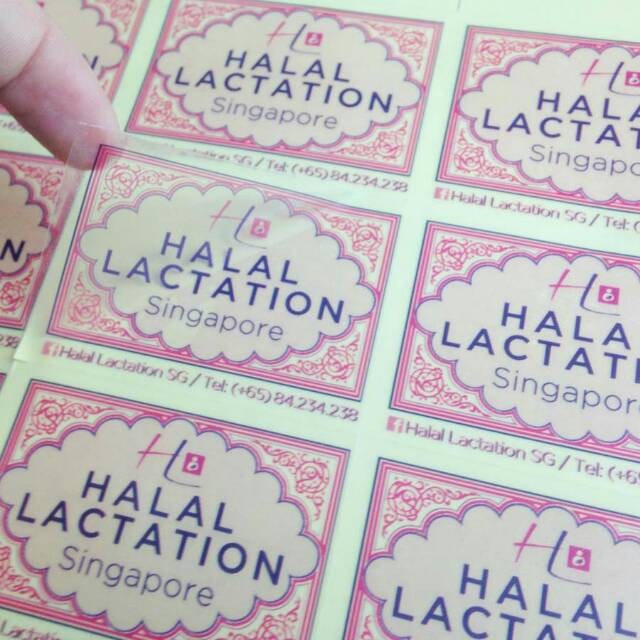 

100pcs Stiker Logo Olshop Vinyl Transparan 5x7cm