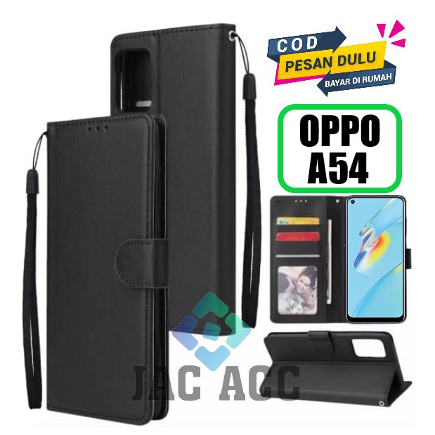 DOMPET HP UNTUK OPPO A54 NEW 2021 LEATHER FLIP CASE OPPO A54 NEW 2021