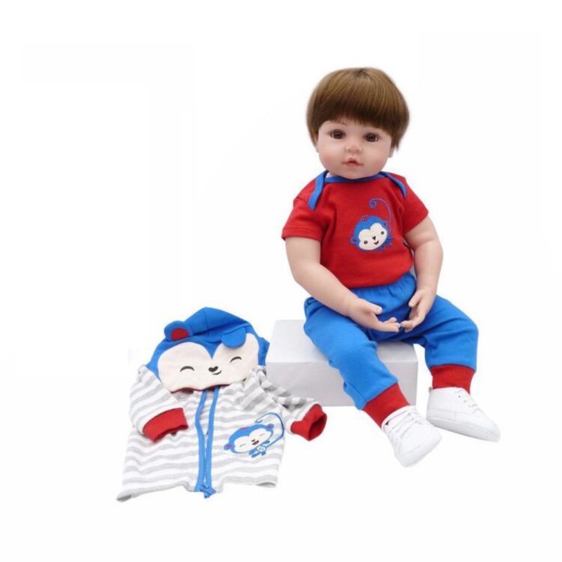 Reborn Toddler Boy Soft Bebe Doll Toy For Girls Birthday Bedtime Gift