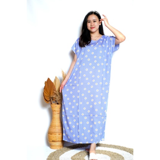daster bali habel verell panjang semata kaki rayon premium baju tidur murah-K42