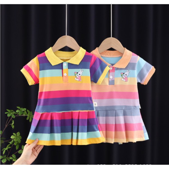 Dress baby import /dress Mini anak /dress rainbow import 1-5 tahun