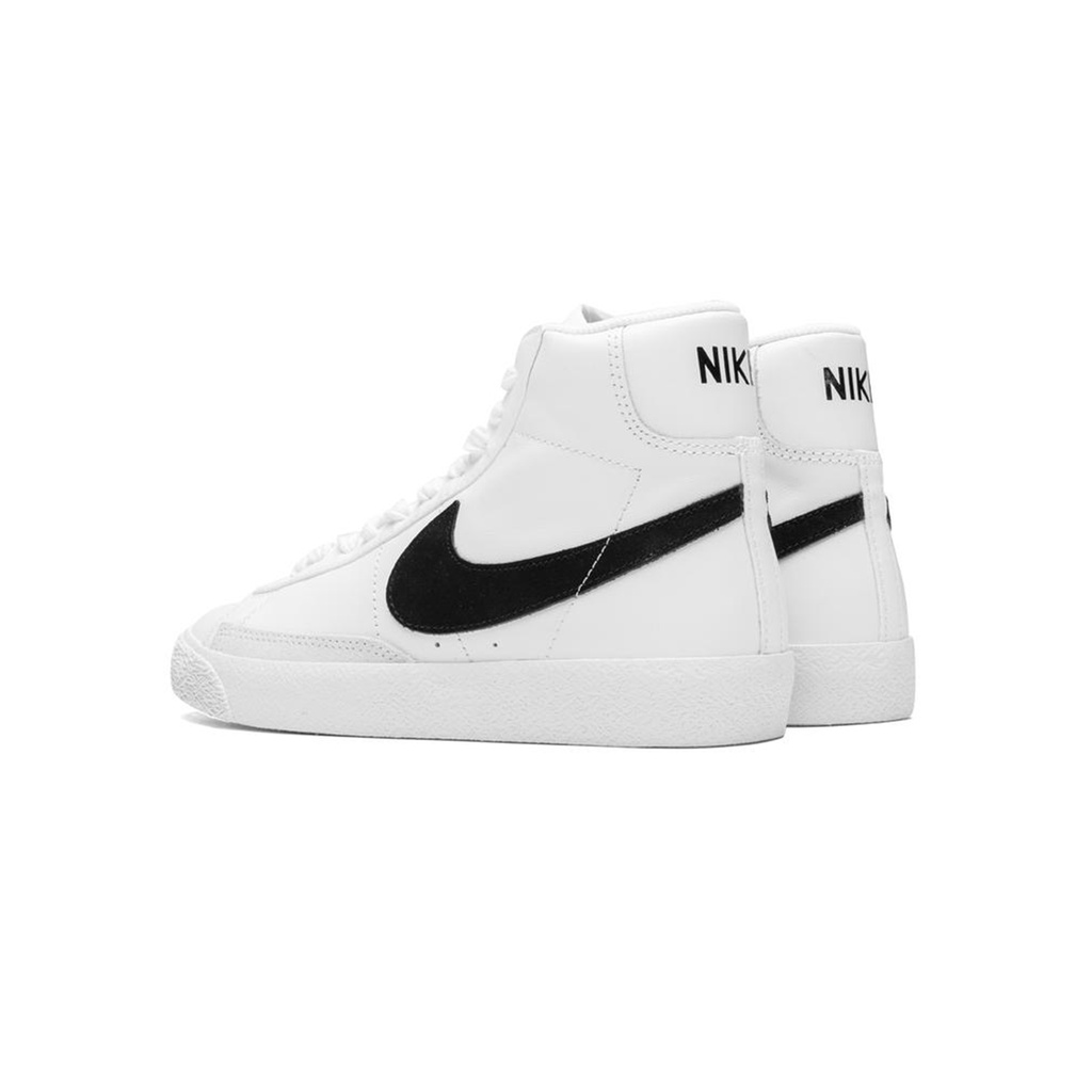 white nike blazers black tick