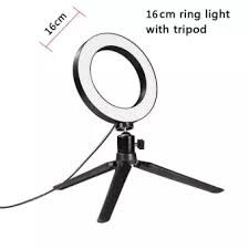 Ring Ligth Mini Tripod dan Ring Ligth Lazypod Jepit Meja 3 Mode Ligth
