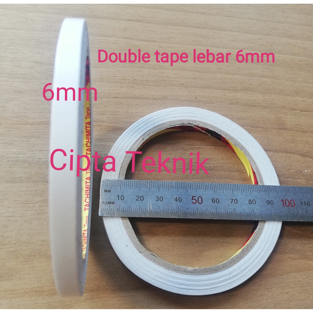 

Double Tape Kertas lebar 6mm Tachimita