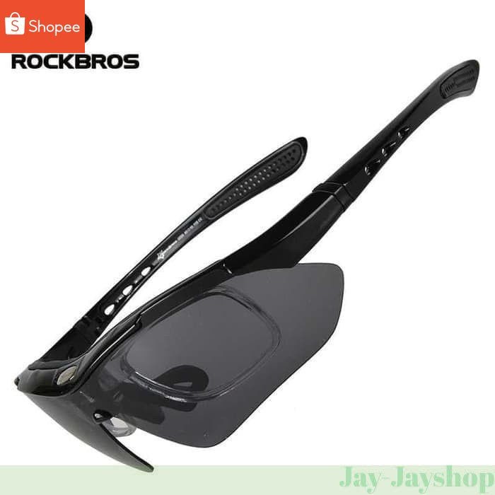 Kacamata Sepeda Rockbros Polarized Dengan 5 Lensa Myopia Adjustable