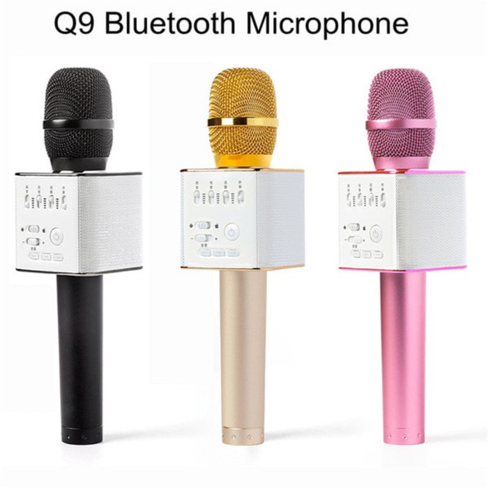 Jual Mic Karaoke KTV Q9 Bluetooth Wireless Microphone With Speaker