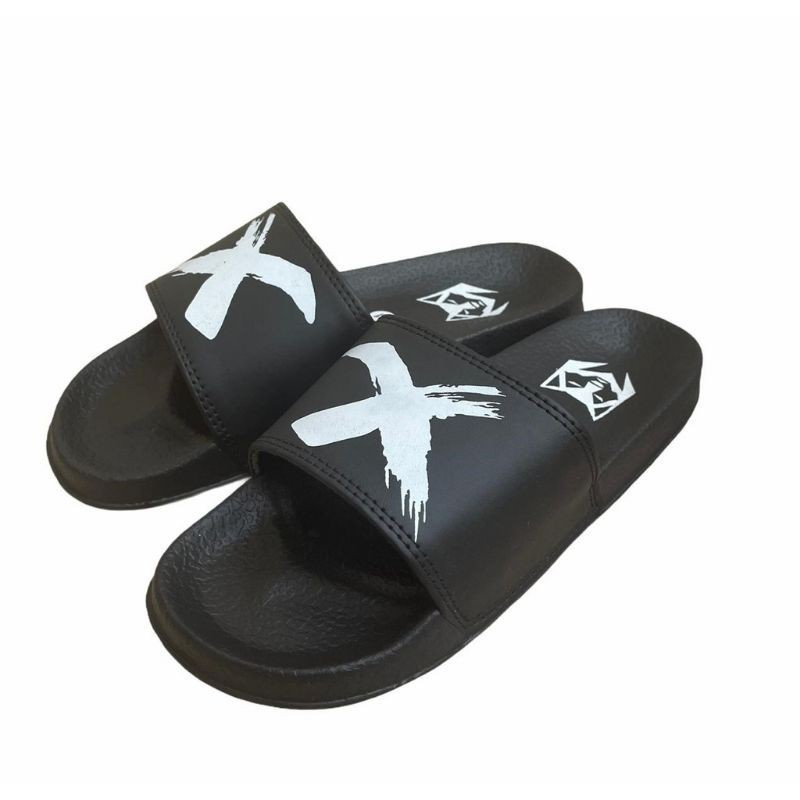 Sandal Slop Pria X Offwhite Maxslide Gen x/sandal slop X offwhite Maxslide Gen x wanita kekinian Maxslide GEN X/ Sandal Selop Murah-X putih