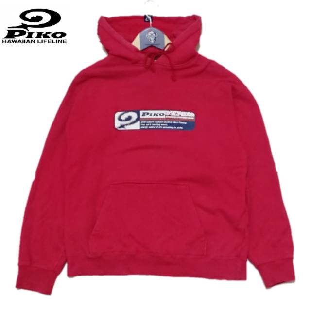 Hoodie Piko Hawaian Longboard Red