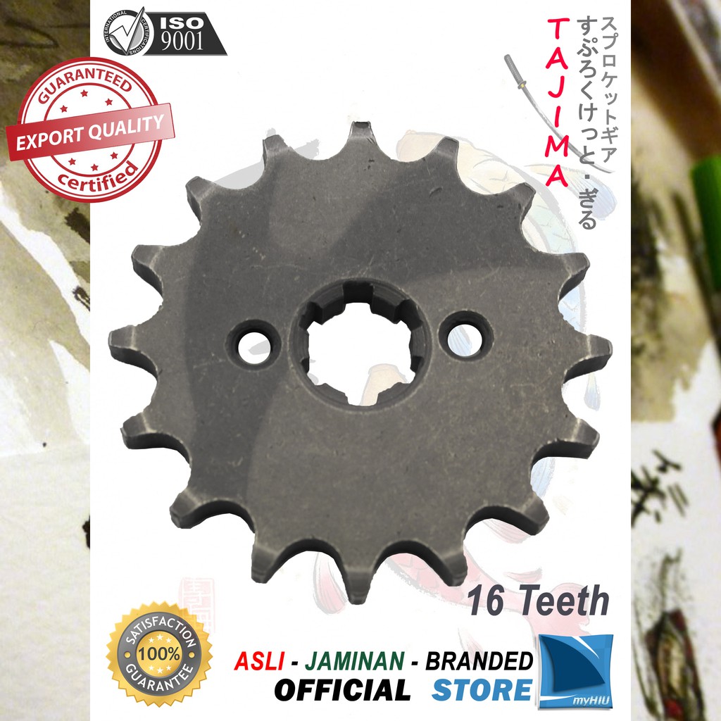 Gigi Tarik 13T ~ 16T HONDA CRF 150L Gir Depan - Front Sprocket Gear TAJIMA-428-16T