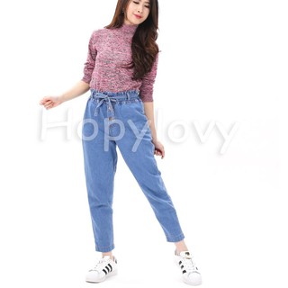 Koleksi Terbaru  HOPYLOVY Celana  Boyfriend Jeans Wanita 