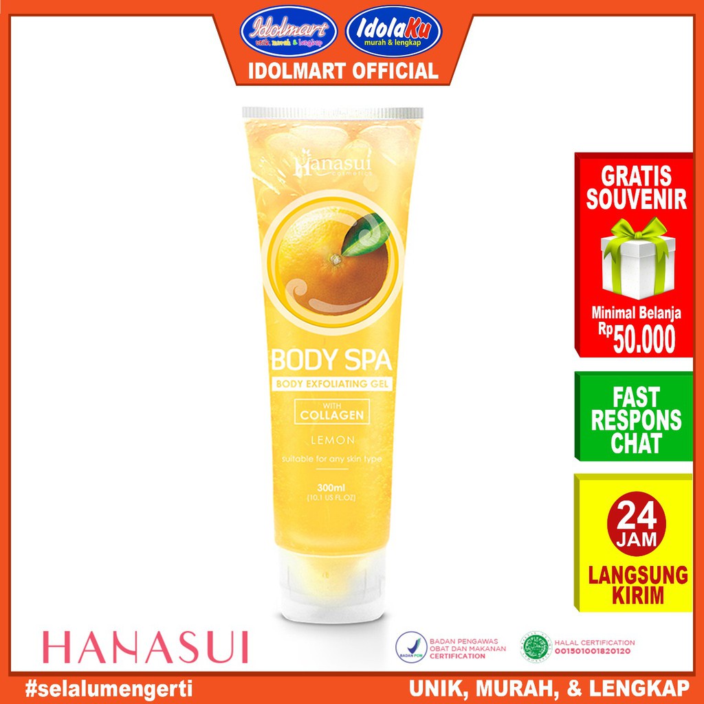 IDOLAKU Hanasui Body Spa Exfoliating Gel Lemon With Collagen