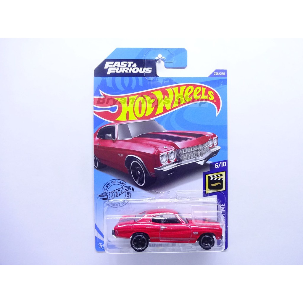 Hot Wheels 70 Chevelle SS Fast &amp; Furious Merah