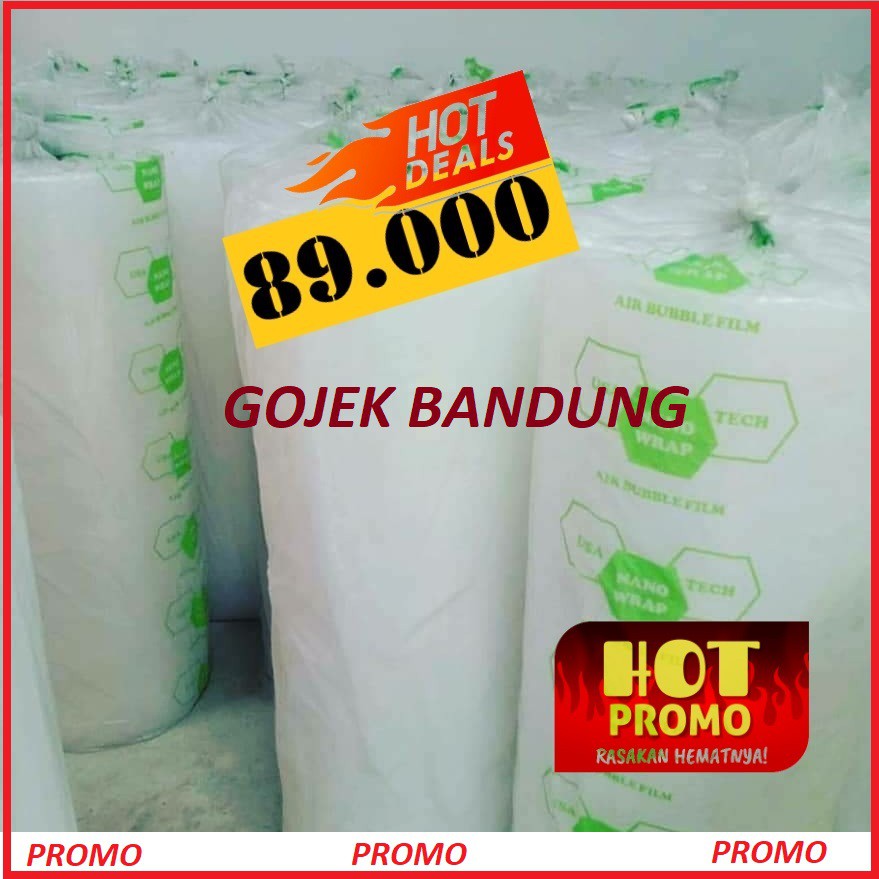 

Bubble wrap putih murah premium quality 50m x 125cm Bandung buble warp