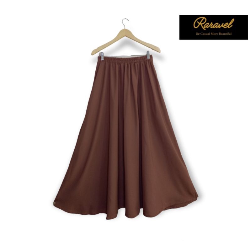 Rok Raravel Maida Black Navy Maroon Dusty Pink Caramel Rok Casual Cantik Terbaru Ori Bahan Wolfis bisa CoD