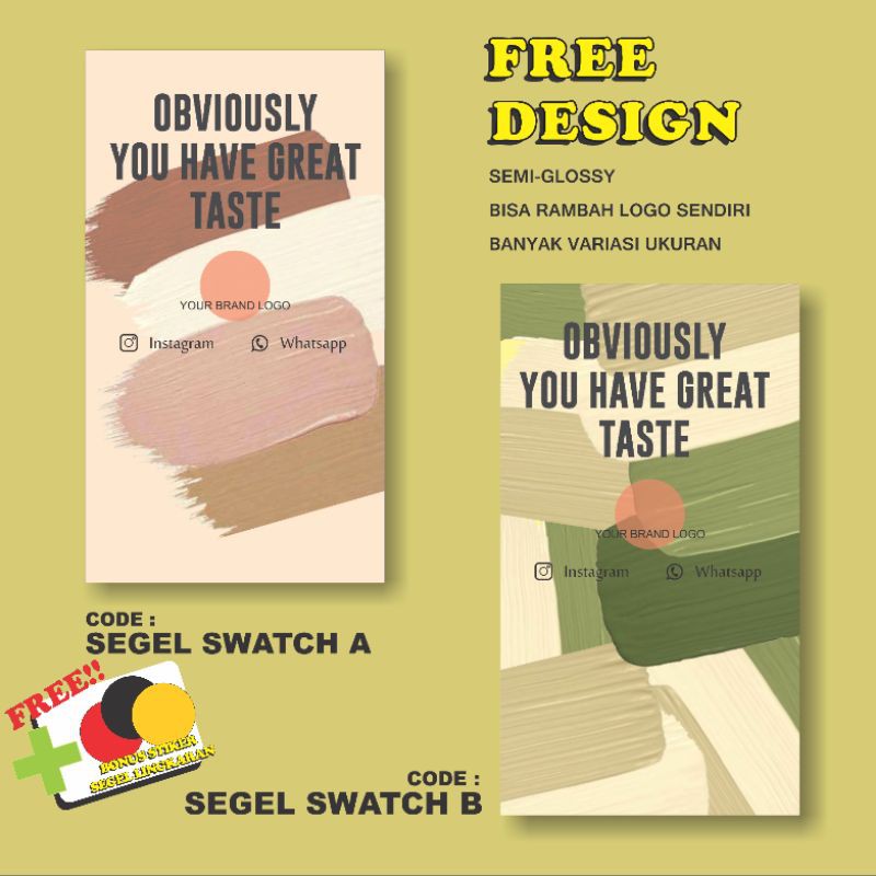 

stiker label / stiker segel / stiker souvenir / stiker hampers / stiker gift / stiker olshop