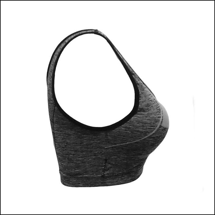 Young Curve Seamless Contrast V Bra C02-100056 - Grey - M