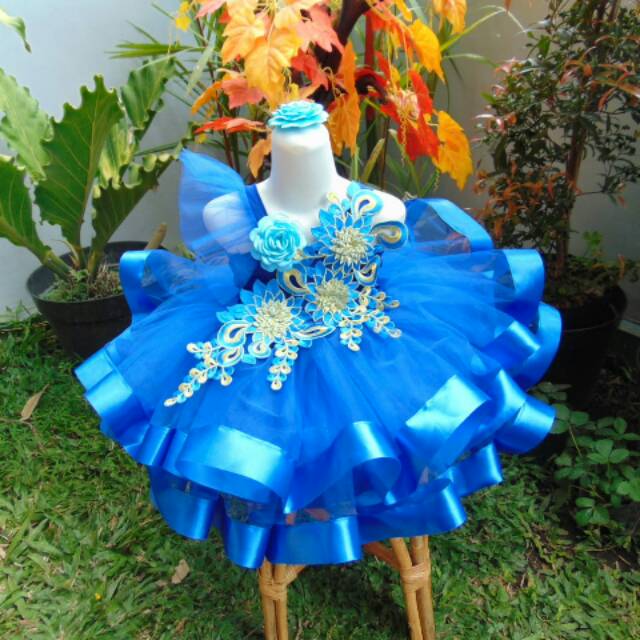 Dress tutu elegant lengan rumbai