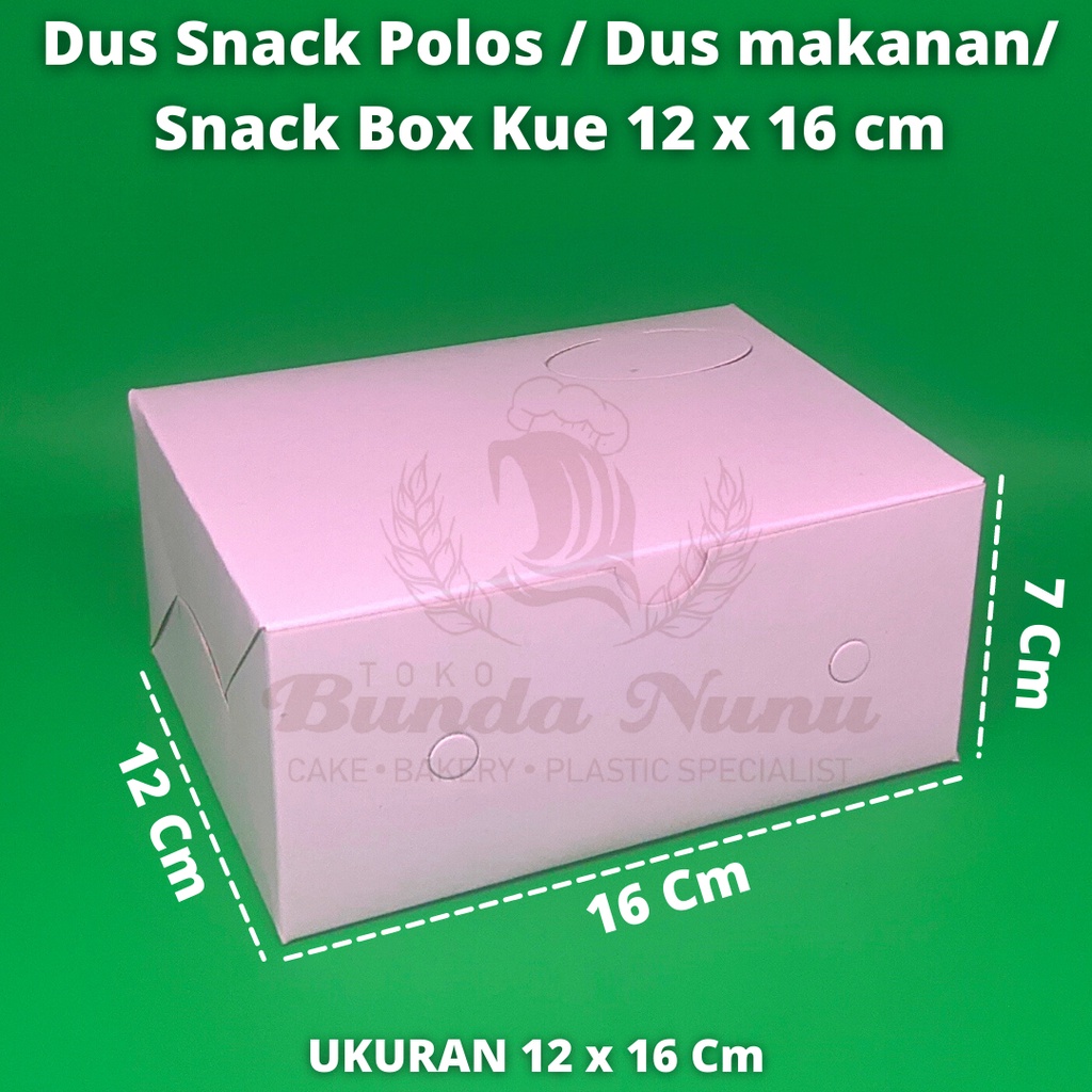 

Dus Snack Polos / Dus makanan/ Snack Box Kue 12x16cm Isi 100 Lembar